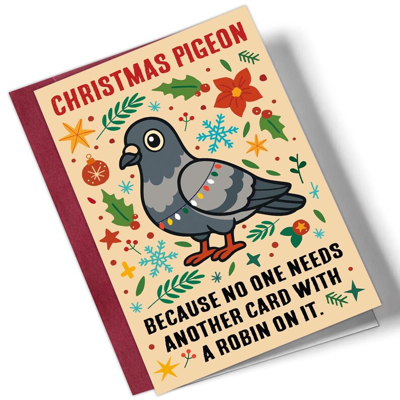 Set of 8 Funny Christmas Card Adult Humor Gift for Friends Party