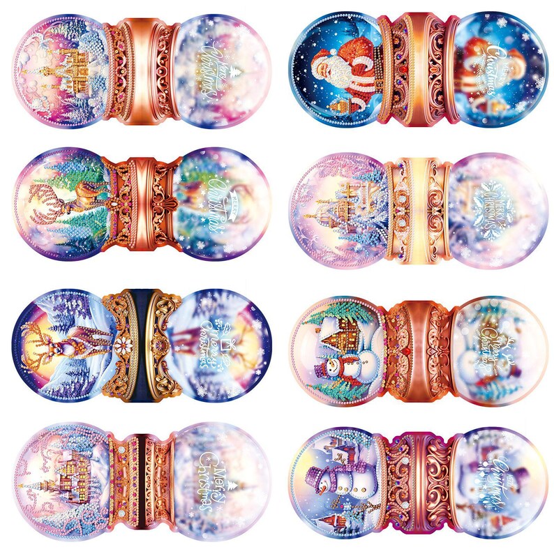 Diamond Painting Cards, Mandala Flower Bird Butterfly Designs, Festive Mail Craft Kit