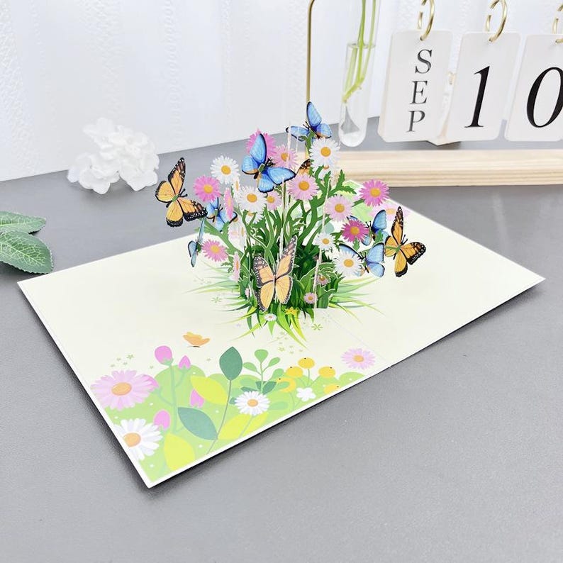 Sunflower Pop Up 3D Card Bouquet Style Gift For Mom Birthday Decor