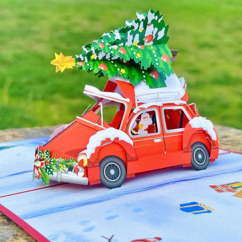 Santa Claus Pop Up Card 3D Christmas Gift For Kids And Family