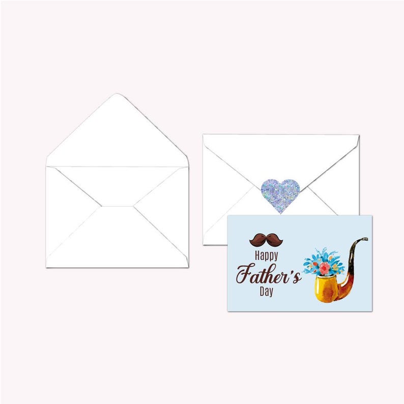 4Pcs Father’s Day Card Set with Stickers for Dad Gift, DIY Style Greeting Pack