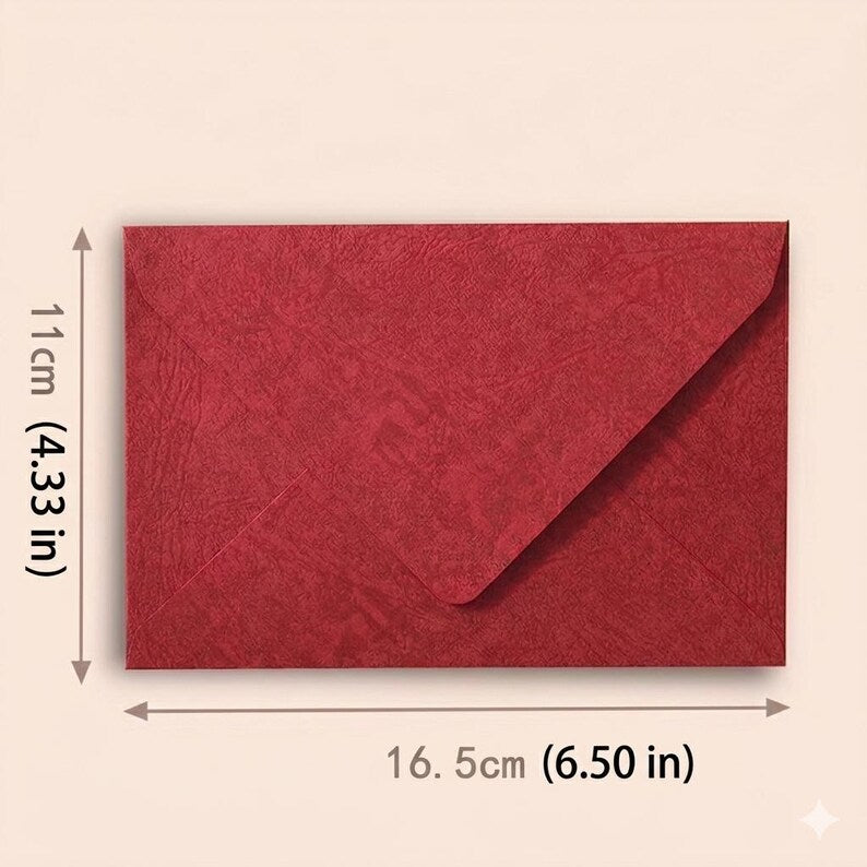 Set of 50 Textured Stationery Writing Set Tree Bark Envelope Kit for Pen Pals