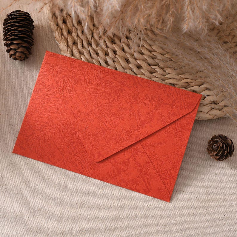 Set of 50 Textured Stationery Writing Set Tree Bark Envelope Kit for Pen Pals