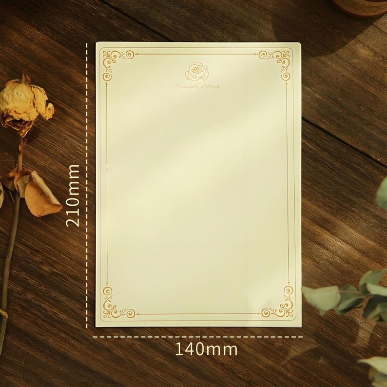 Set of 50 Textured Stationery Writing Set Tree Bark Envelope Kit for Pen Pals