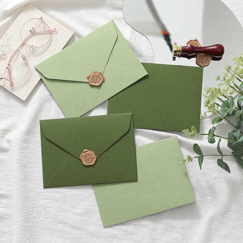 Set of 50 Textured Stationery Writing Set Tree Bark Envelope Kit for Pen Pals