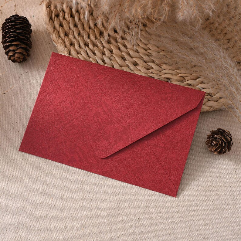 Set of 50 Textured Stationery Writing Set Tree Bark Envelope Kit for Pen Pals