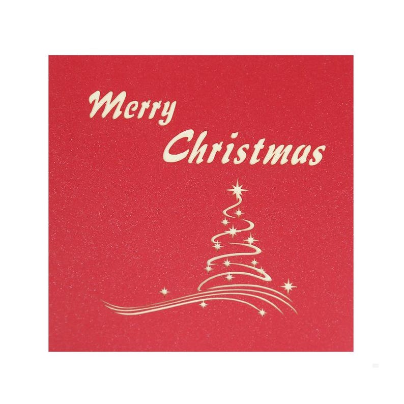 Christmas Tree Pop Up Card 3D Holiday Greeting Card for Family Gift