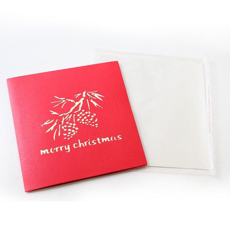 Christmas Tree Pop Up Card 3D Holiday Greeting Card for Family Gift